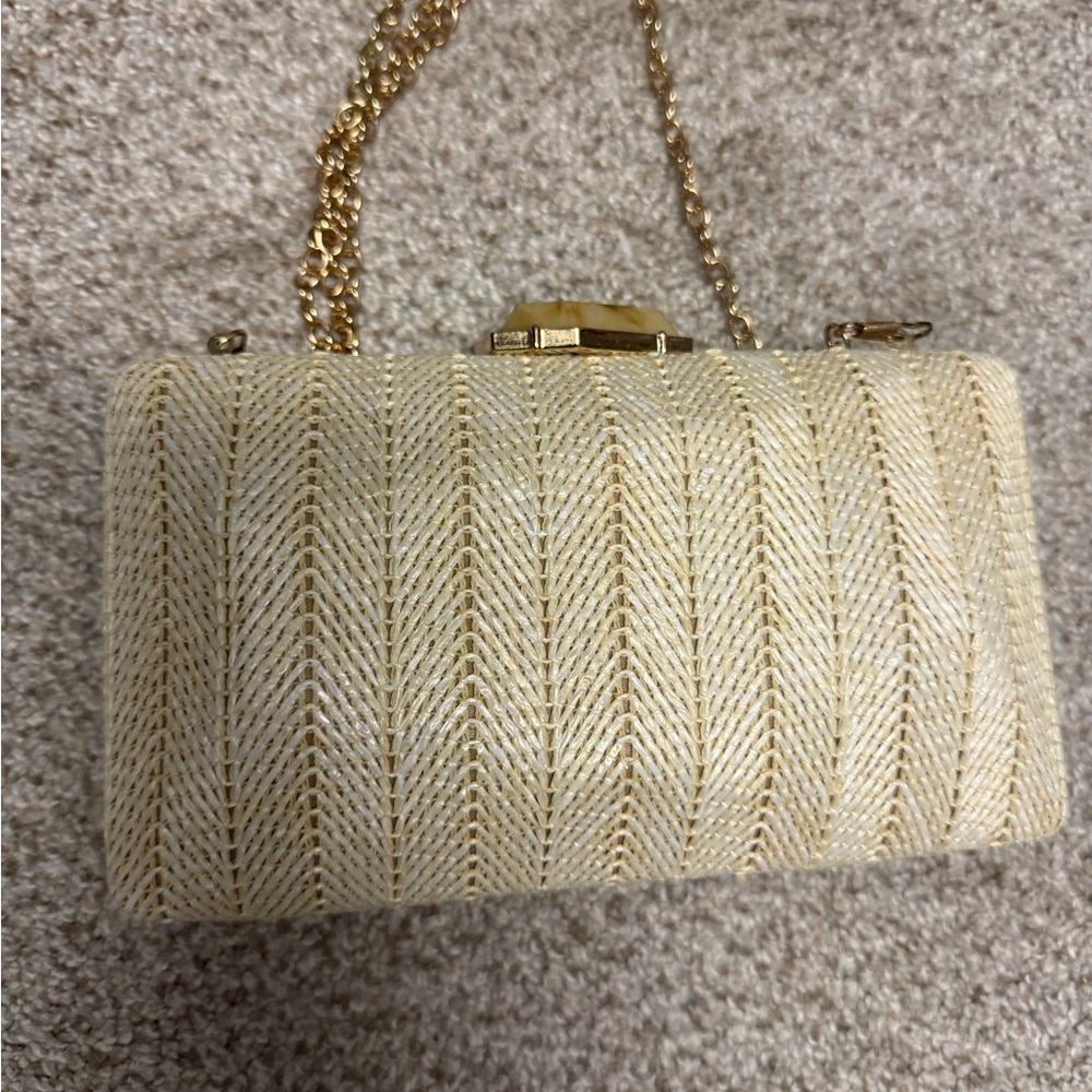 Elegant Cream and Gold Women's Clutch